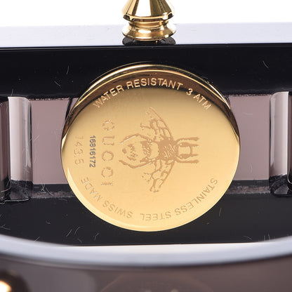 Gucci Stainless Steel Plexiglass 24mm Skeleton Stud Quartz Watch Black 5 of 7