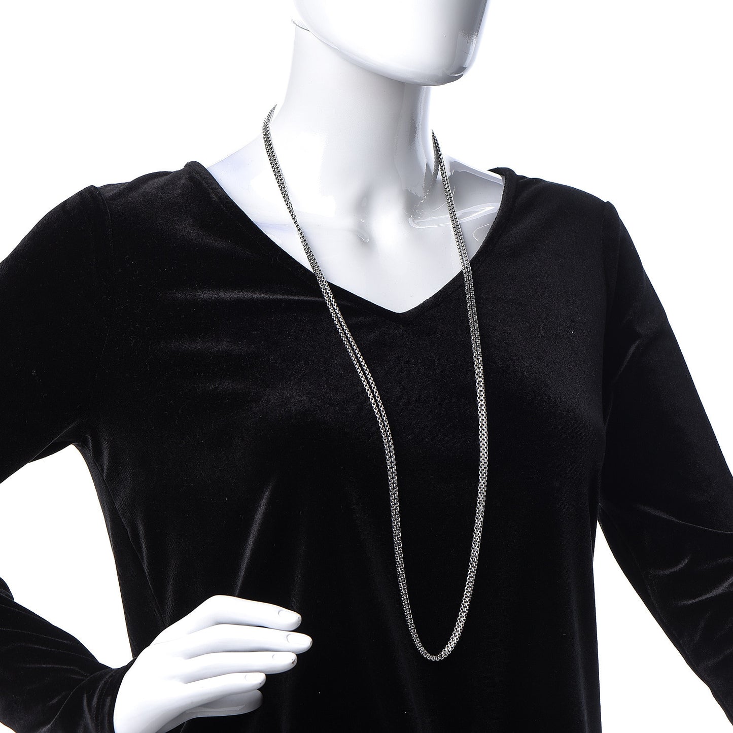 Sterling Silver 14K Yellow Gold 2.7mm Box Chain Necklace 72"