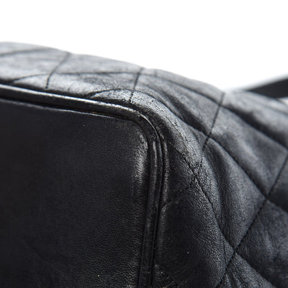 Chanel Lambskin Quilted Drawstring Bag Black 37 of 39