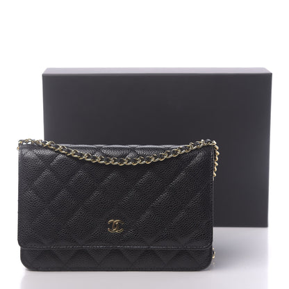 Chanel Caviar Quilted Wallet On Chain WOC Black 12 of 12