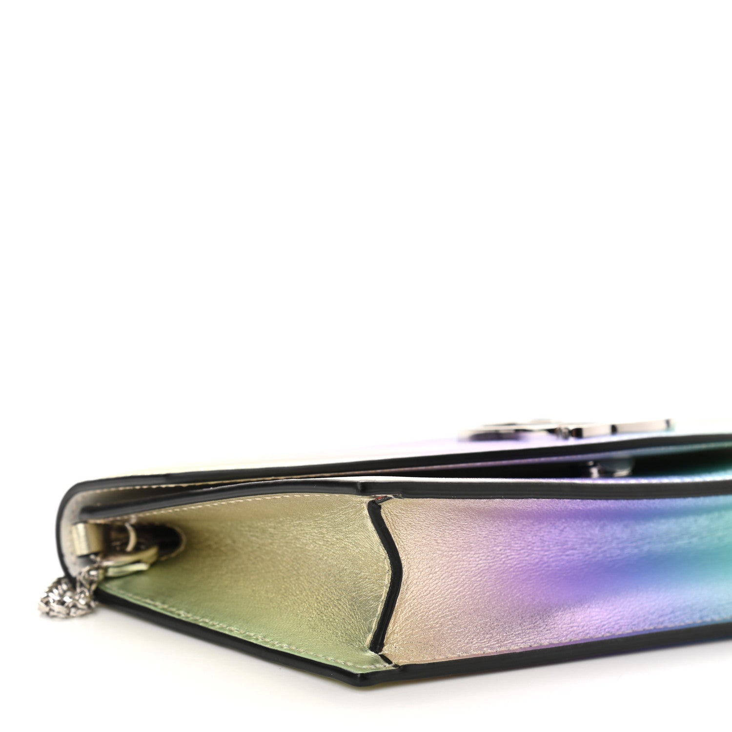 Christian Louboutin Iridescent Calfskin Loubi54 Crossbody Clutch Silver 8 of 11