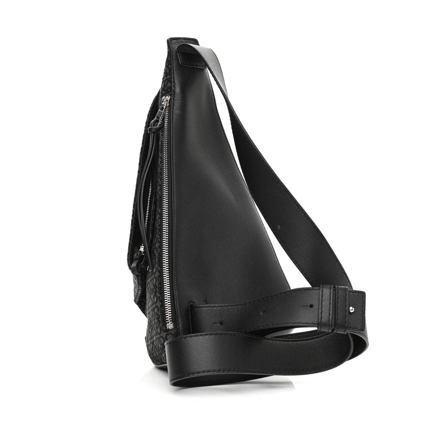 Jacquard Anagram Calfskin Anton Sling Anthracite Black