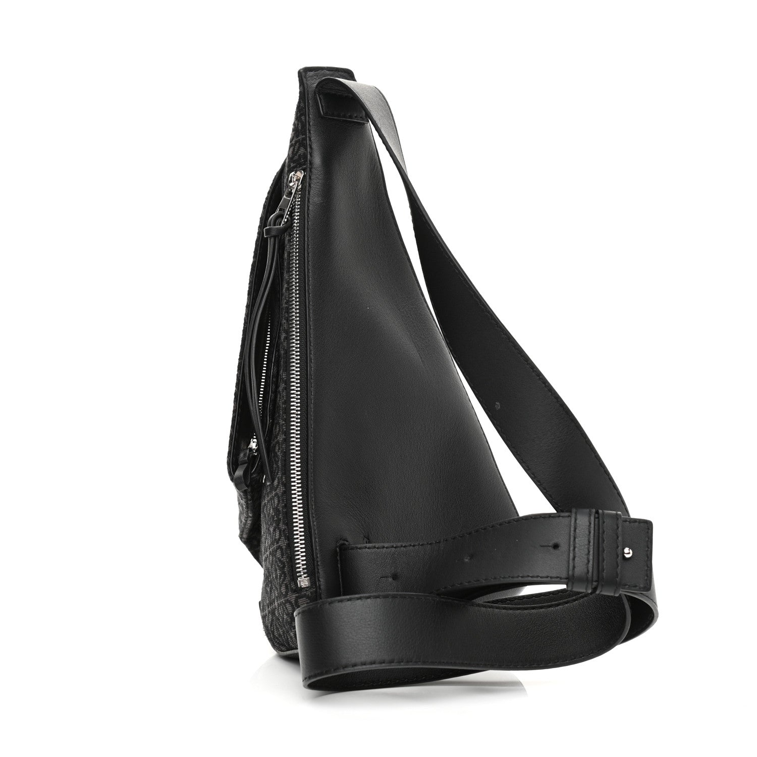 Loewe Jacquard Anagram Calfskin Anton Sling Anthracite Black 3 of 9