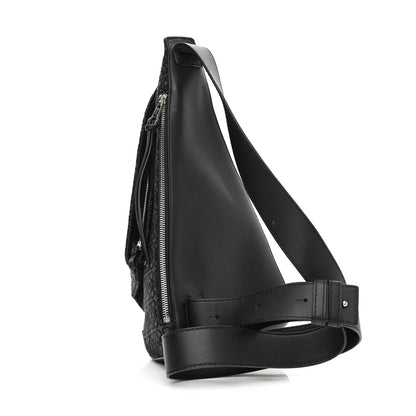 Loewe Jacquard Anagram Calfskin Anton Sling Anthracite Black 3 of 9