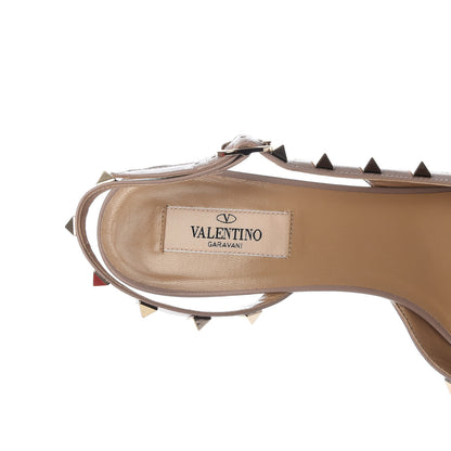 Valentino Garavani Nappa Rockstud Half D'Orsay Slingback 50mm Pumps 39 Poudre 8 of 9