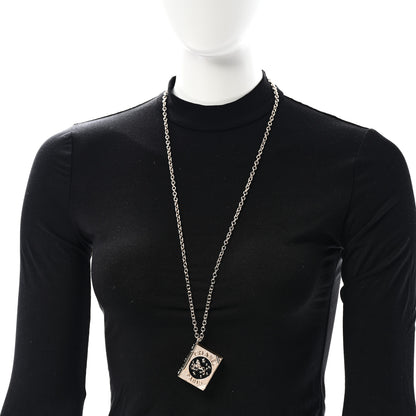 Chanel Metal CC Lion Book Locket Necklace Gold 2 of 7