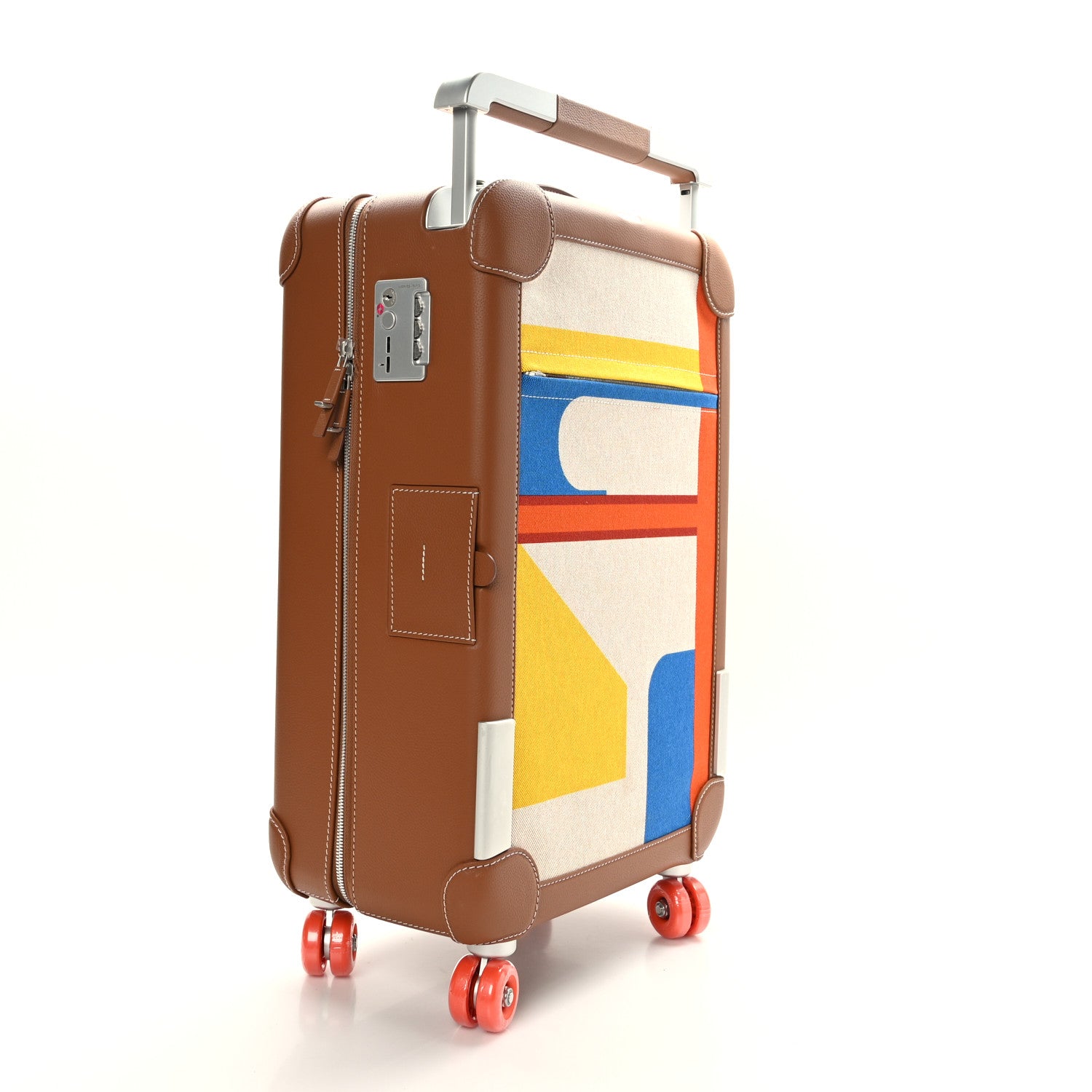 Hermes Canvas Taurillon Regate RMS Rolling Trolley Luggage Multicolor 2 of 8