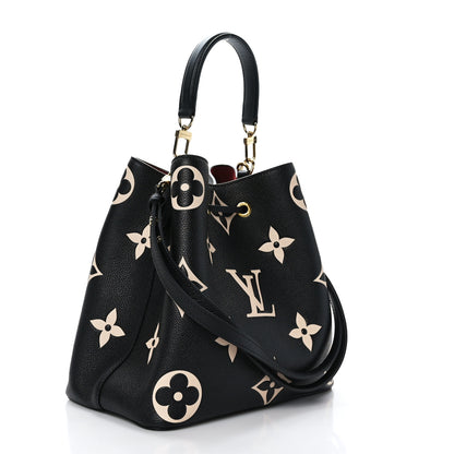 Louis Vuitton Empreinte Monogram Giant Neonoe MM Black Beige 4 of 12