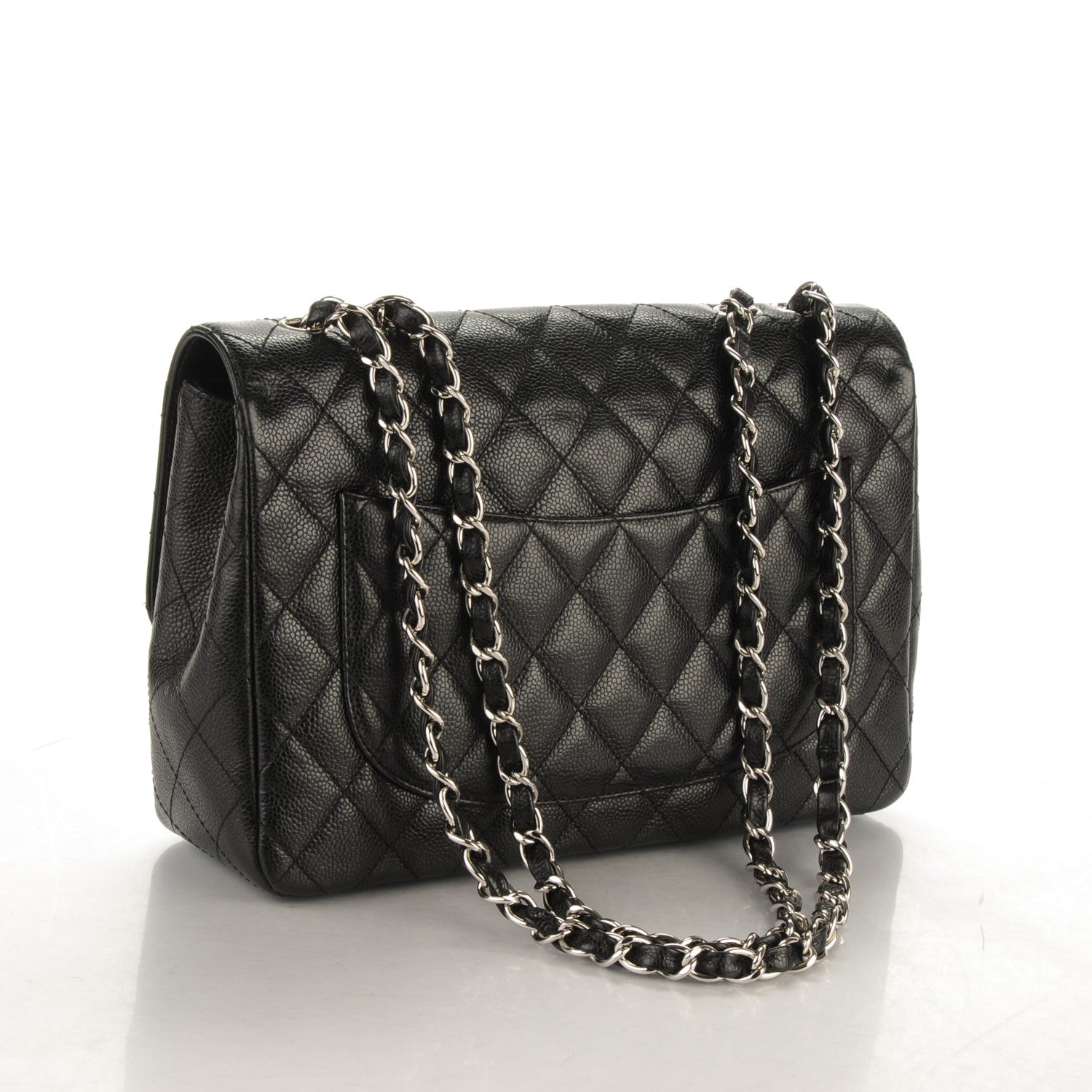 Chanel Caviar Quilted Jumbo Single Flap Black 3 of 7