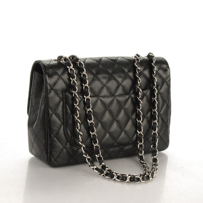 Chanel Caviar Quilted Jumbo Single Flap Black 3 of 7