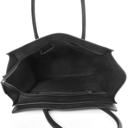 Celine Drummed Calfskin Shoulder Luggage Black 7 of 9