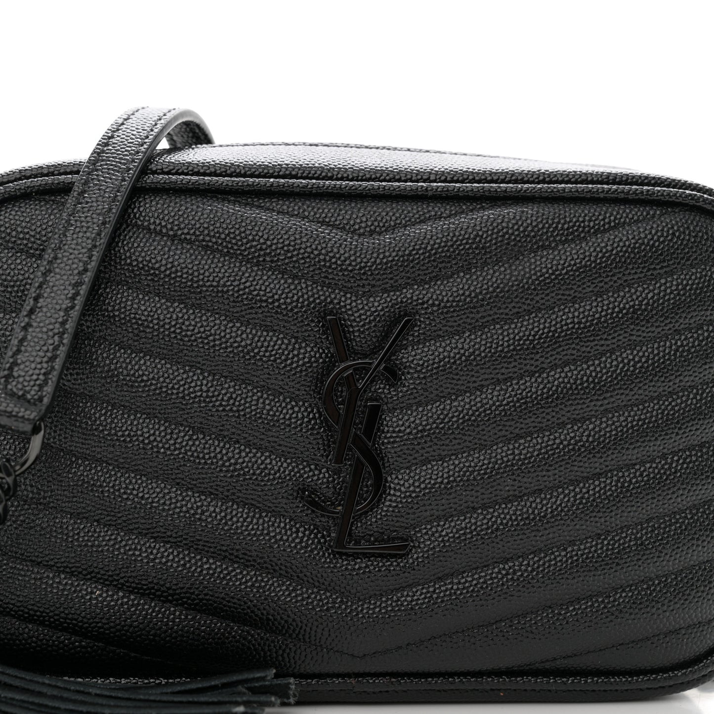 Grain De Poudre Matelasse Monochrome Monogram Mini Lou Camera Bag Black