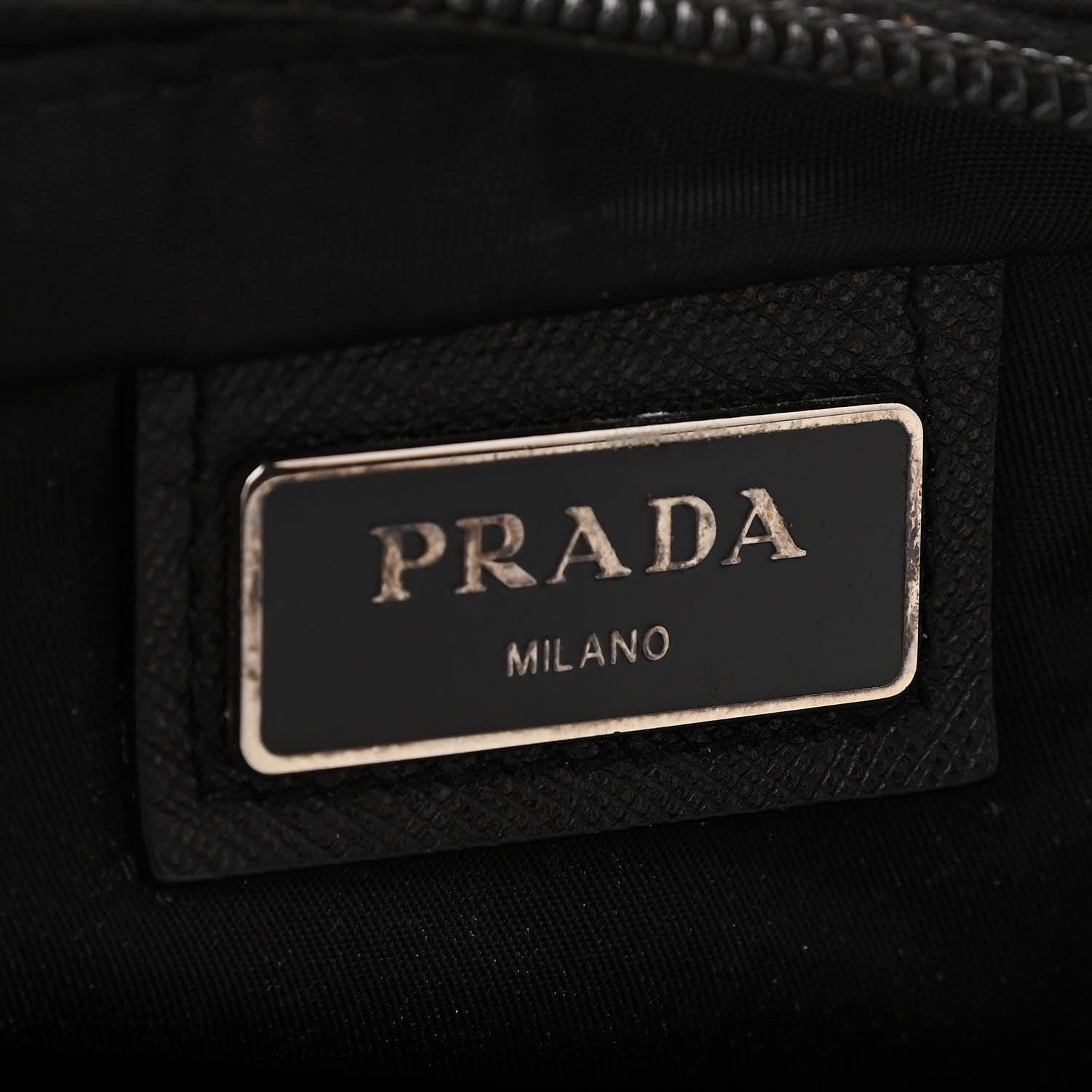 Prada Nylon Vela Flat Messenger Bag Black 6 of 11