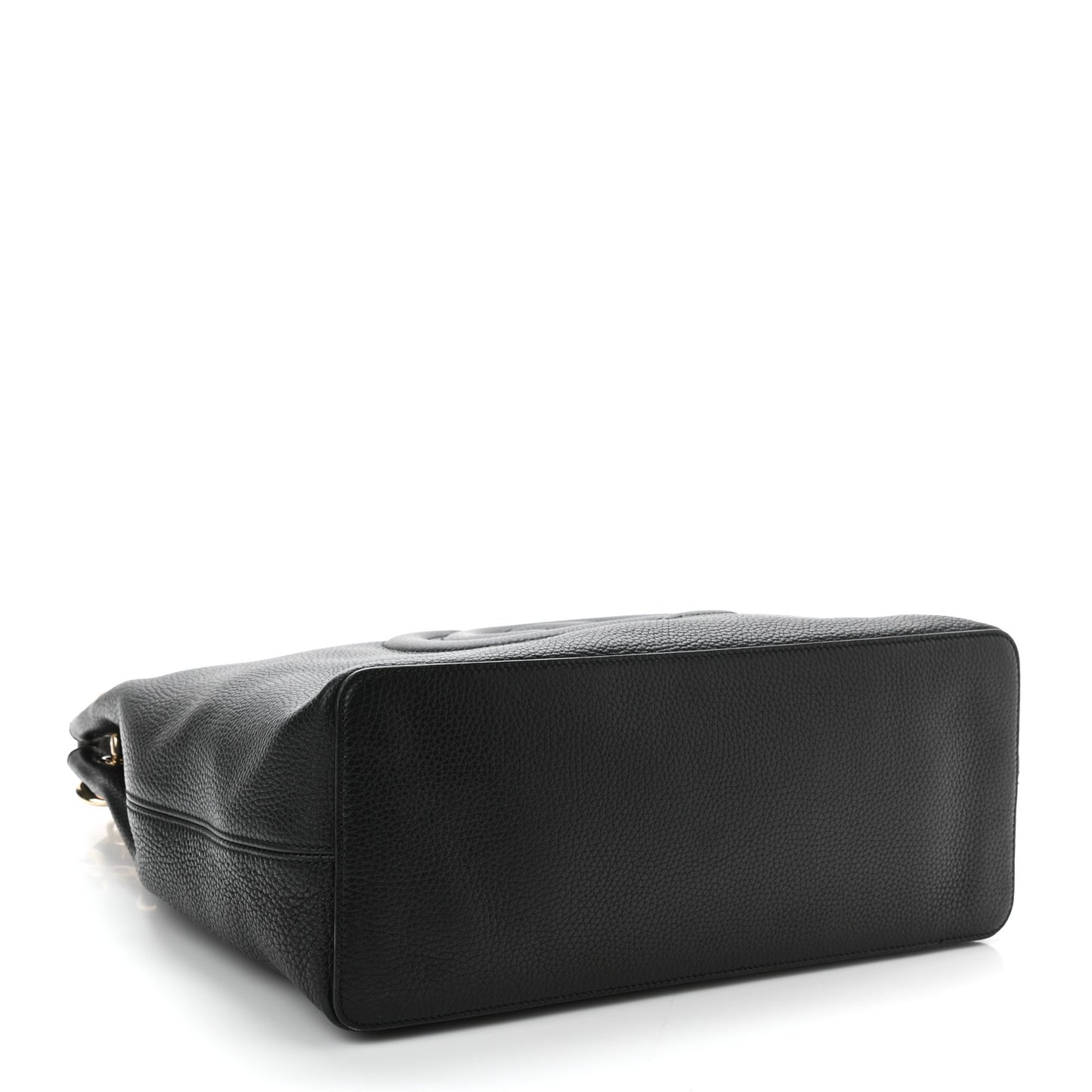 Pebbled Calfskin Large Soho Hobo Black