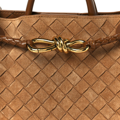 Bottega Veneta Suede Intrecciato Small Andiamo Shoulder Bag Amber 8 of 10
