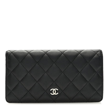 Chanel Lambskin Quilted Yen Wallet Black 1 of 7