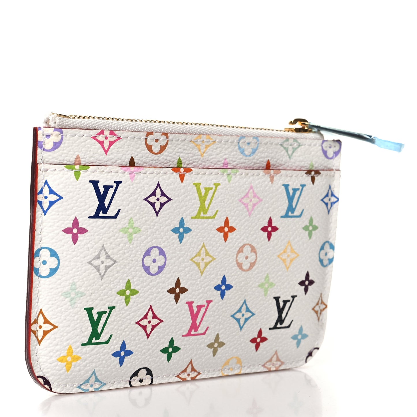 LV X TM Monogram Multicolor Key Pouch White