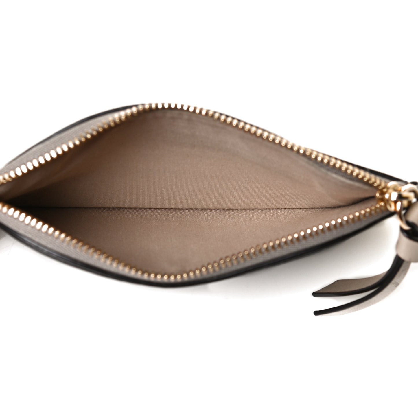 Grained Calfskin Purse Wallet Motty Grey