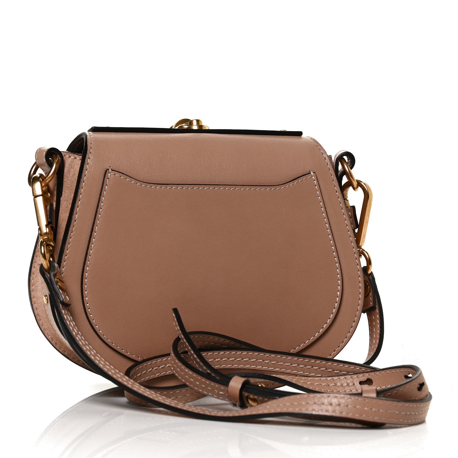 Chloe Calfskin Suede Small Nile Bracelet Bag Biscotti Beige 3 of 11