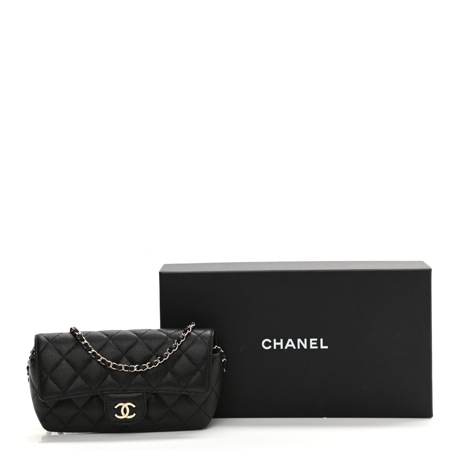 Chanel Caviar Quilted Glasses Case With Chain Black 12 of 12
