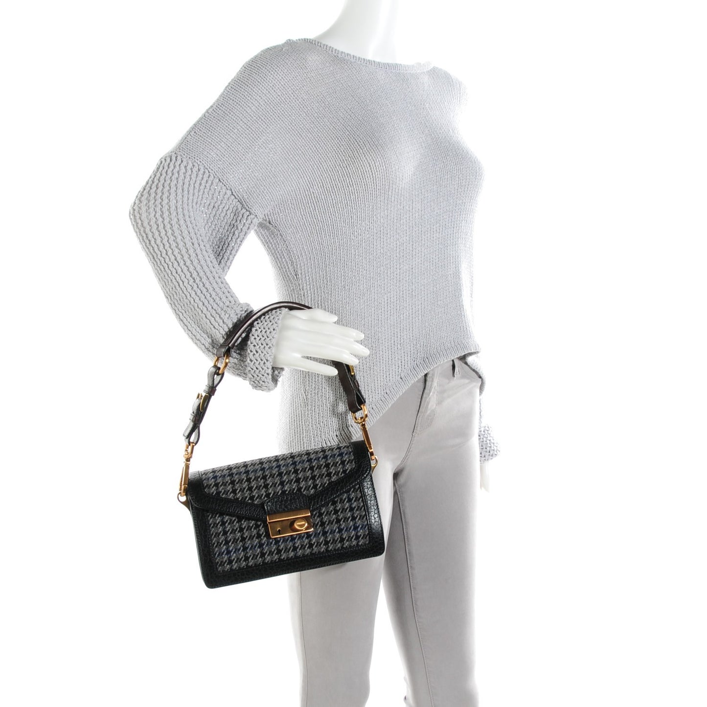 Tweed Sound Shoulder Bag Black