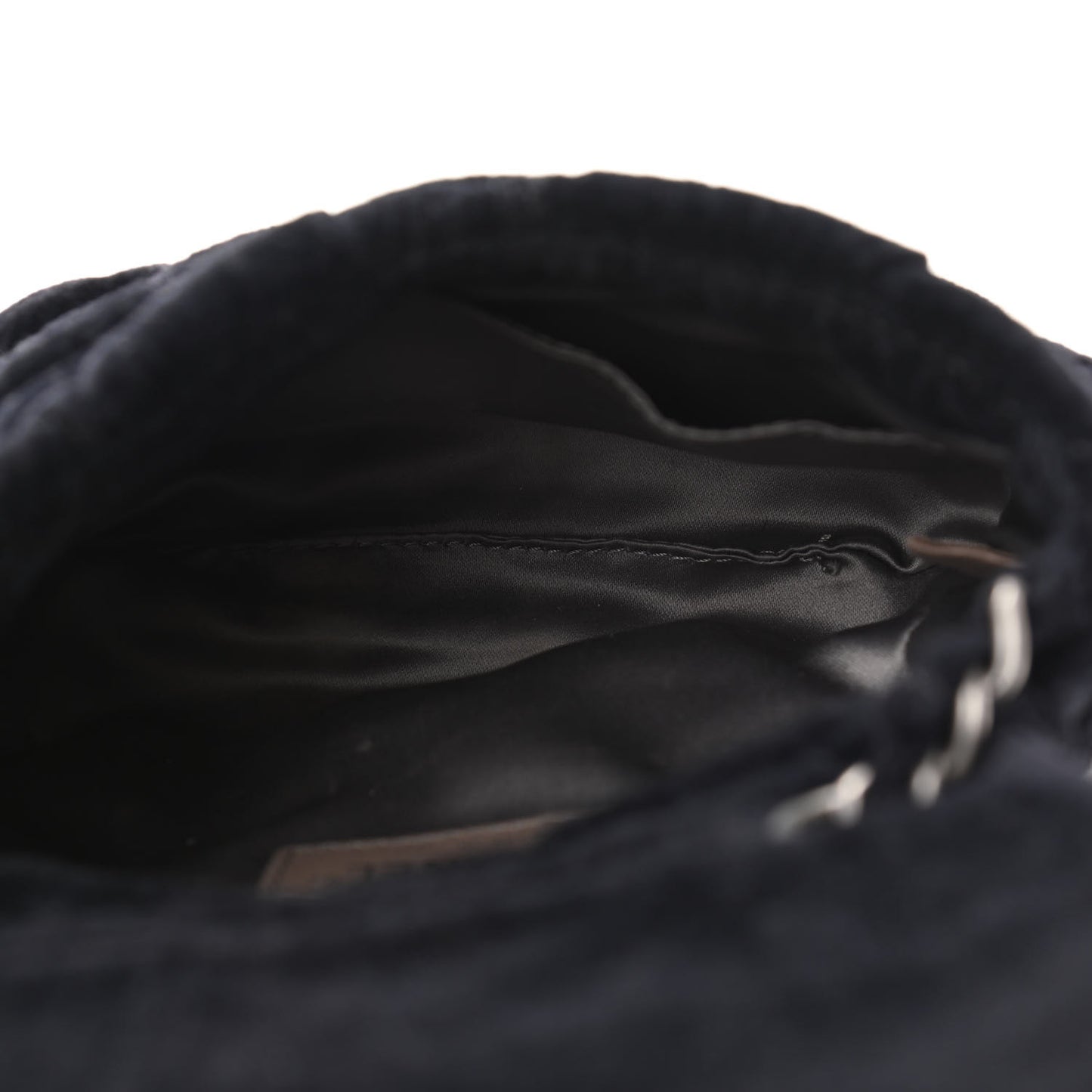 Velvet Mini Bubble Quilt Flap Black