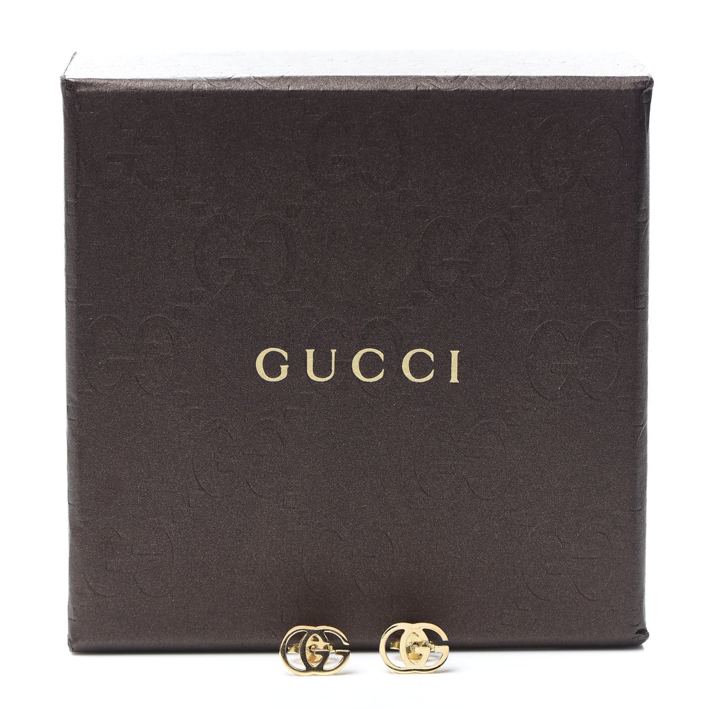 18K Yellow Gold GG Tissue Stud Earrings