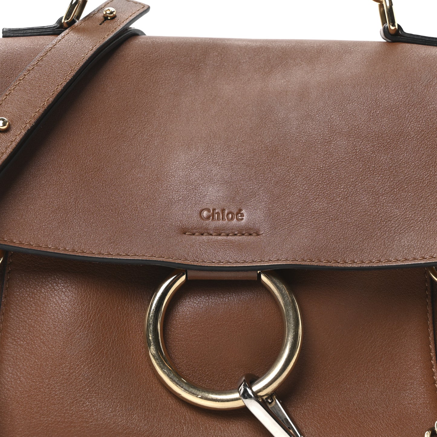 Calfskin Small Faye Day Shoulder Bag Tan