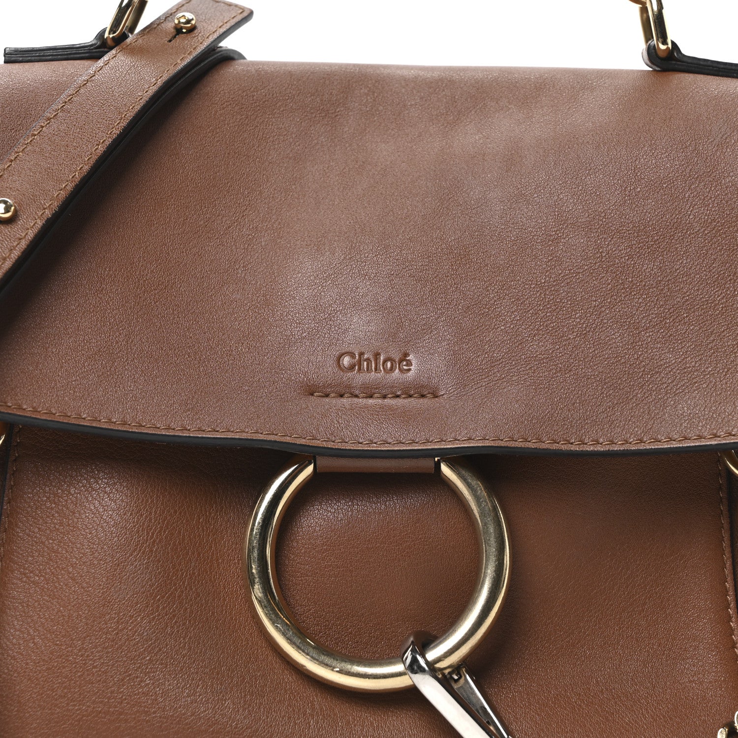 Chloe Calfskin Small Faye Day Shoulder Bag Tan 7 of 9