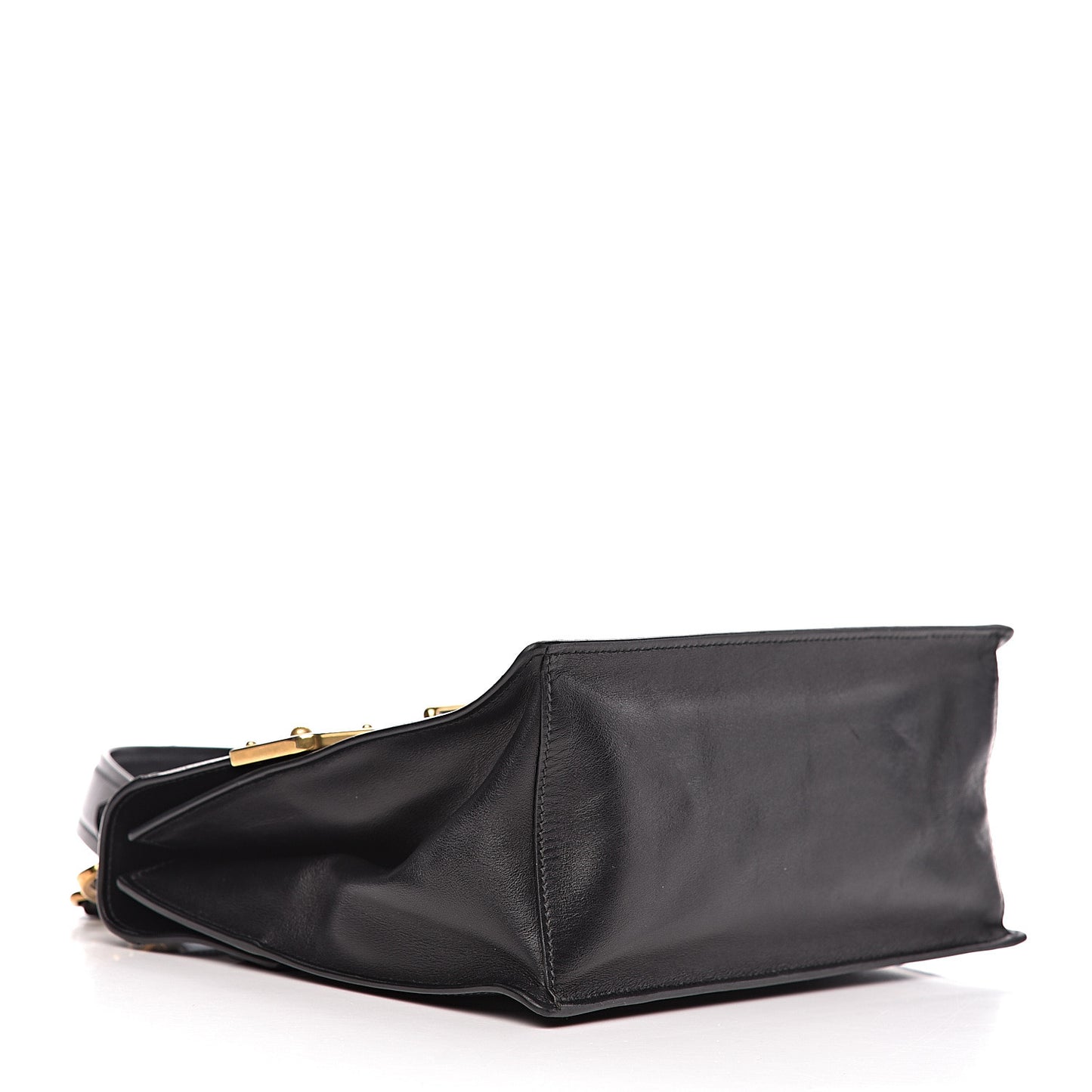 City Calfskin Saffiano Cahier Top Handle Bag Black
