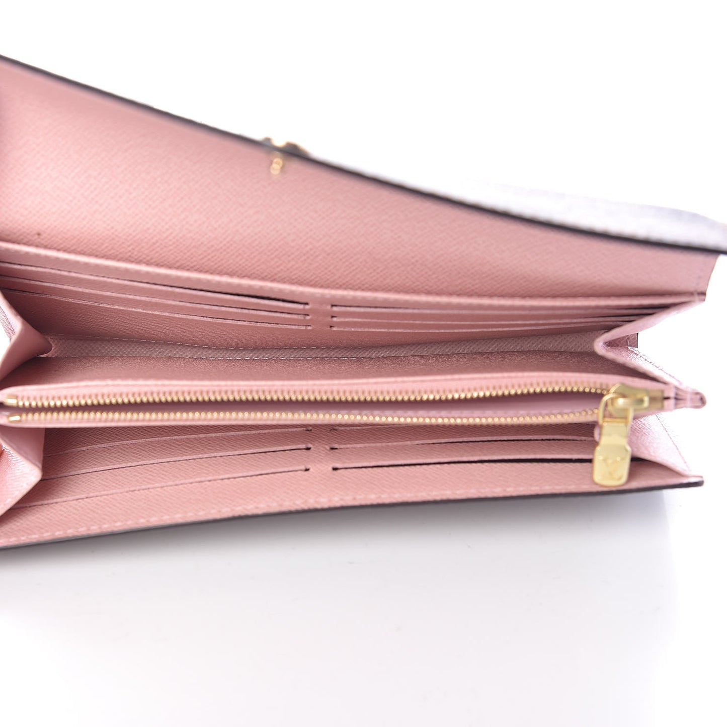 Damier Ebene Sarah Wallet NM Rose Ballerine
