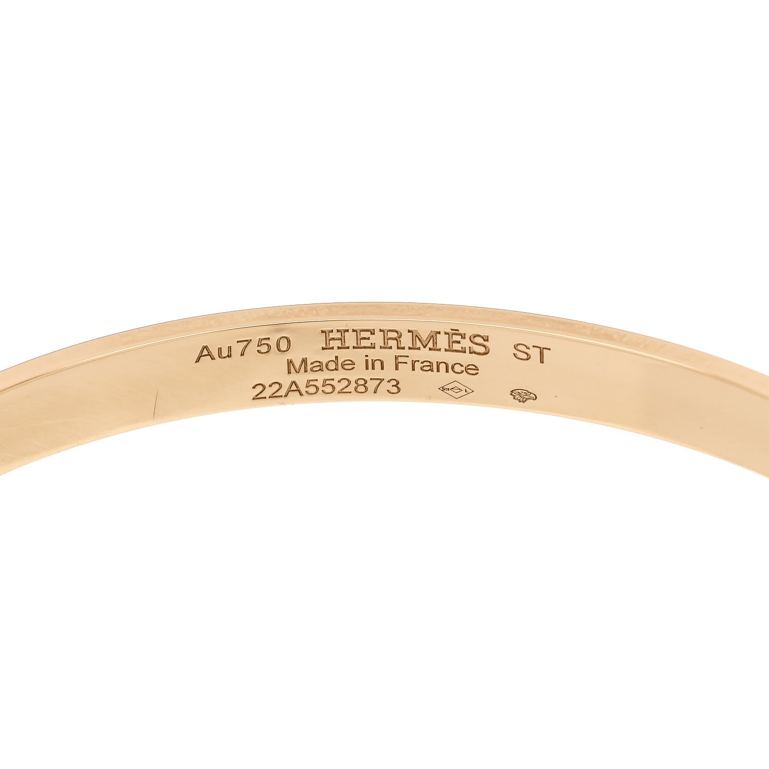 Hermes 18K Yellow Gold Diamond PM Kelly Bracelet ST 3 of 4