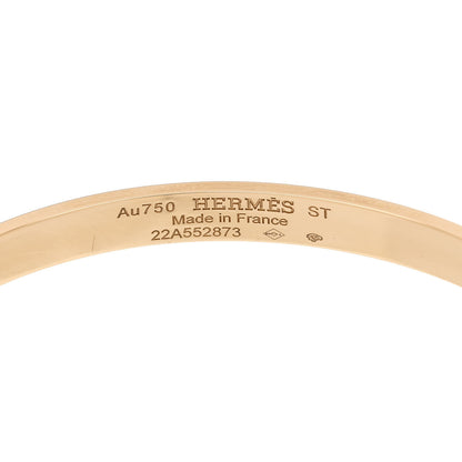 Hermes 18K Yellow Gold Diamond PM Kelly Bracelet ST 3 of 4