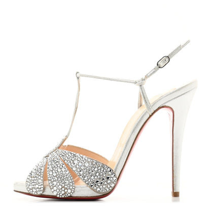 Christian Louboutin Strass Nappa Margi Diams 120 Sandals 38 Crystal 1 of 12
