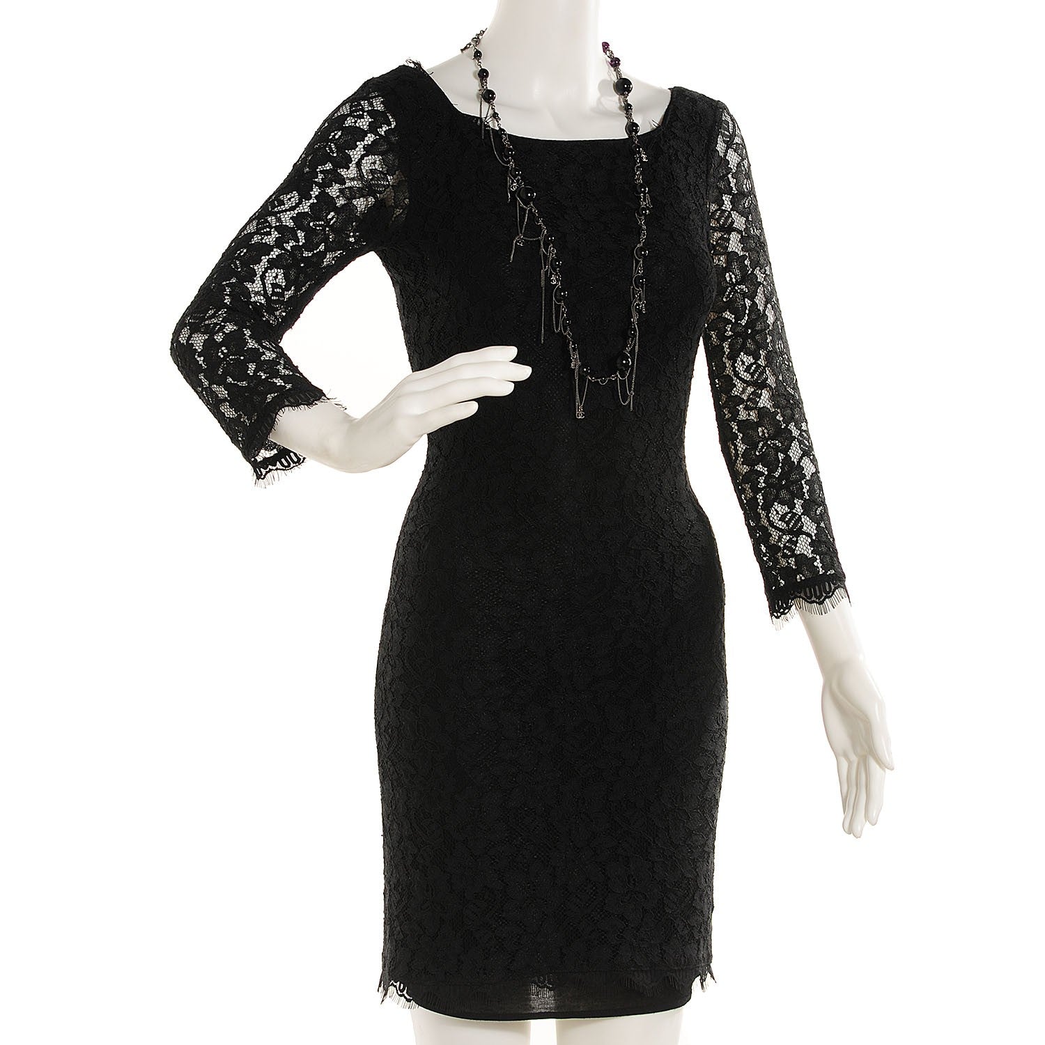 Chanel Ruthenium Beaded CC Necklace Purple 2 of 4