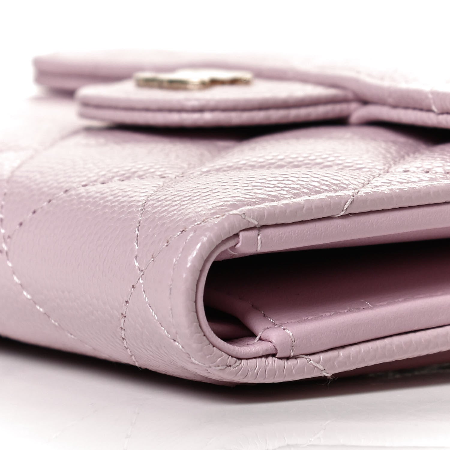 Chanel Caviar Quilted Compact Flap Wallet Light Pink 8 of 10