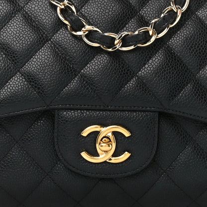 Chanel Caviar Quilted Jumbo Single Flap Black 9 of 12