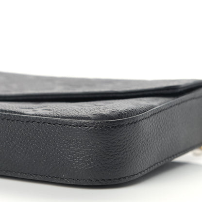 Louis Vuitton Empreinte Pochette Felicie Chain Wallet Black 12 of 15