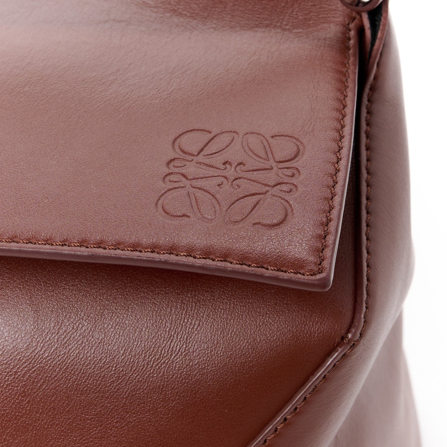 Loewe Shiny Calfskin Large Puzzle Bag Brownie 7 of 13