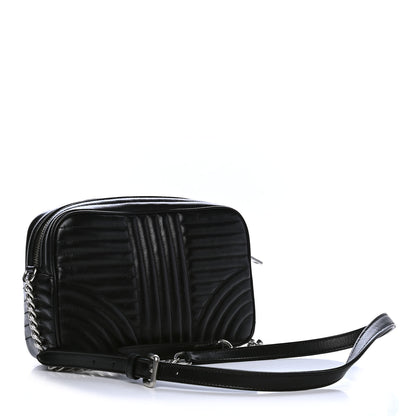 Prada Soft Calfskin Diagramme Crossbody Bag Black 2 of 6