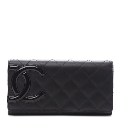 Chanel Calfskin Quilted Cambon Gusset Flap Wallet Black 1 of 11