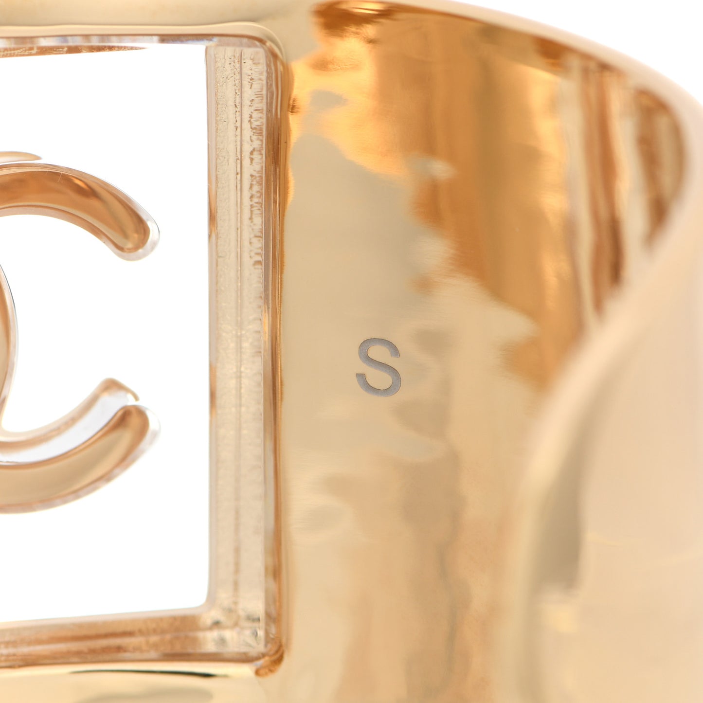 Resin CC Cuff Transparent Gold