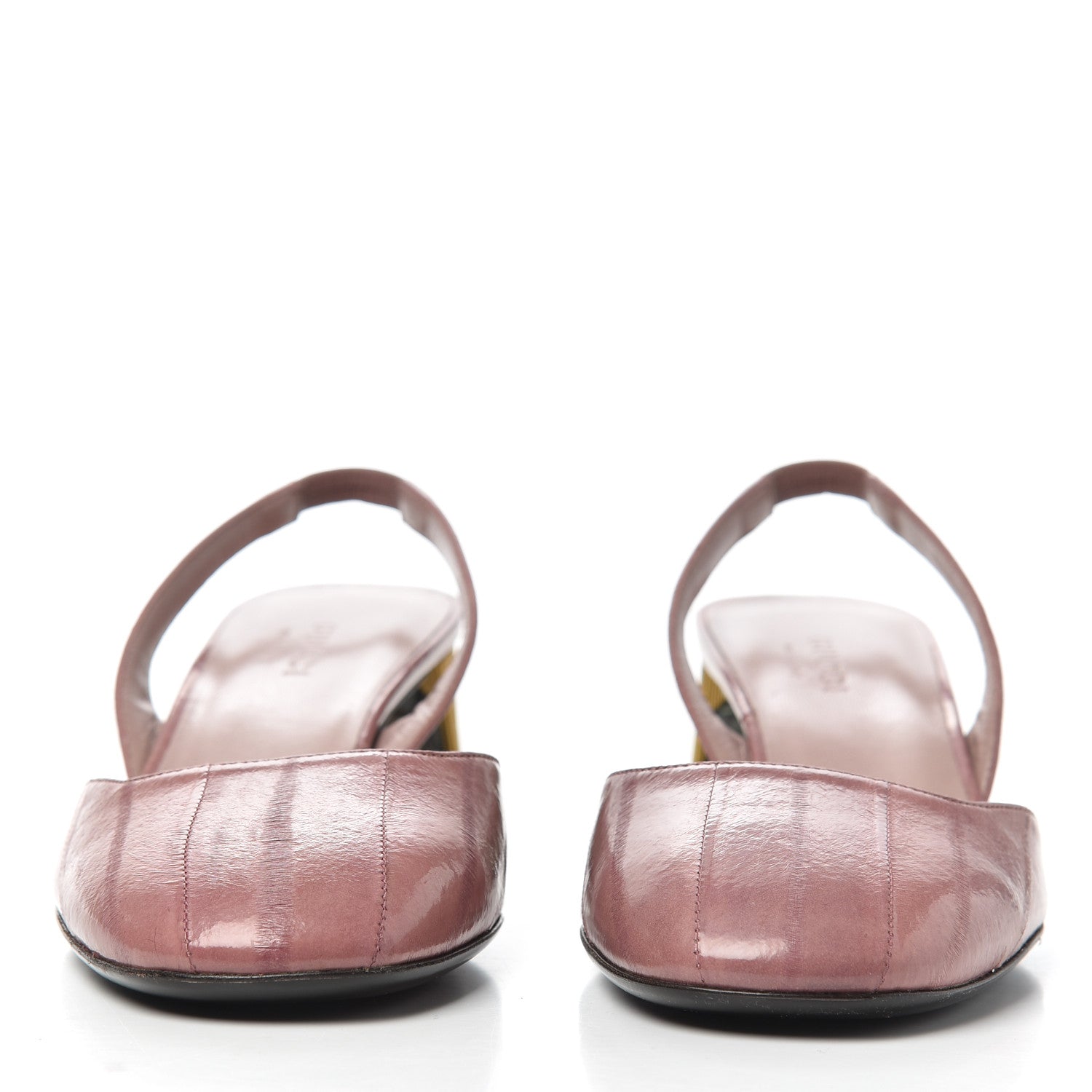 Gucci Eel Arielle Round Toe Pumps 35.5 Rose Bud 2 of 16