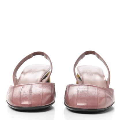 Gucci Eel Arielle Round Toe Pumps 35.5 Rose Bud 2 of 16