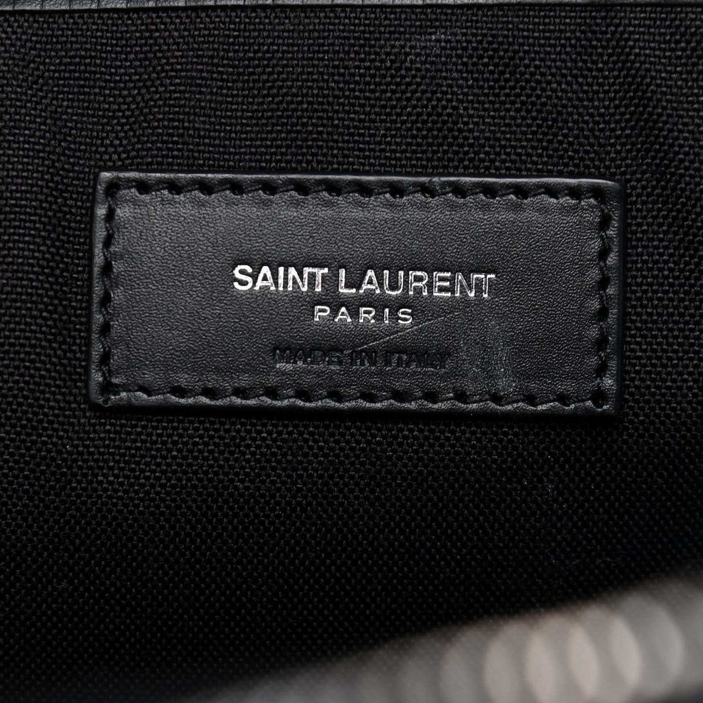 Canvas Signature Embroidered City Backpack Black