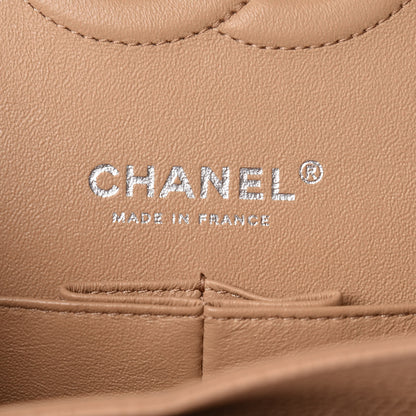 Chanel Caviar Chevron Quilted Medium Double Flap Beige 6 of 13