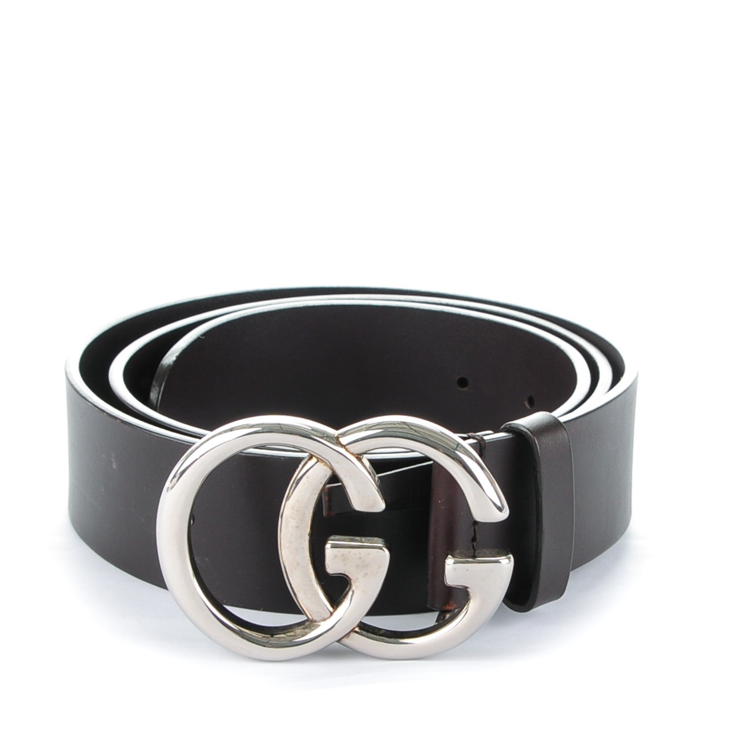 Gucci Calfskin Double G Belt 100 40 Dark Brown 1 of 6