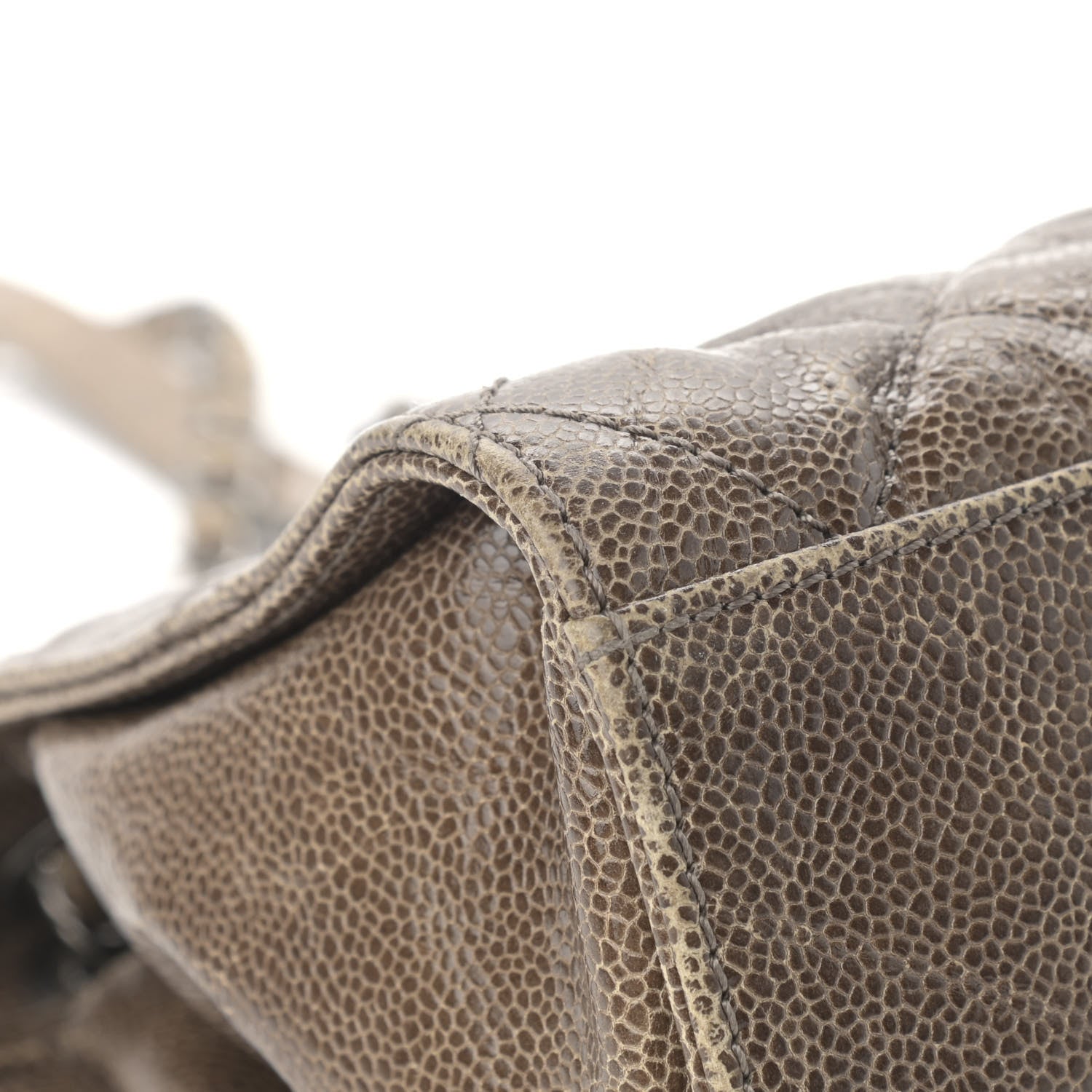 Chanel Crumpled Grained Calfskin Jumbo CC Crave Flap Beige 12 of 15