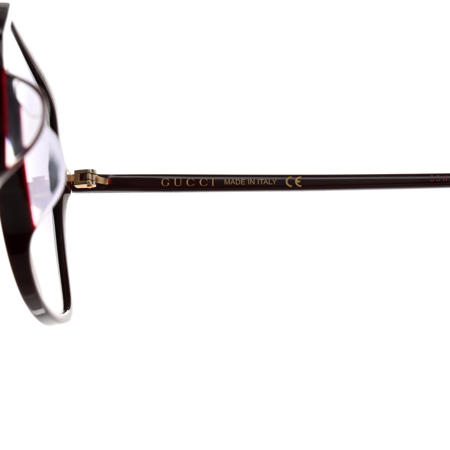 Gucci Oversized Square GG0544S Sunglasses Burgundy 7 of 9