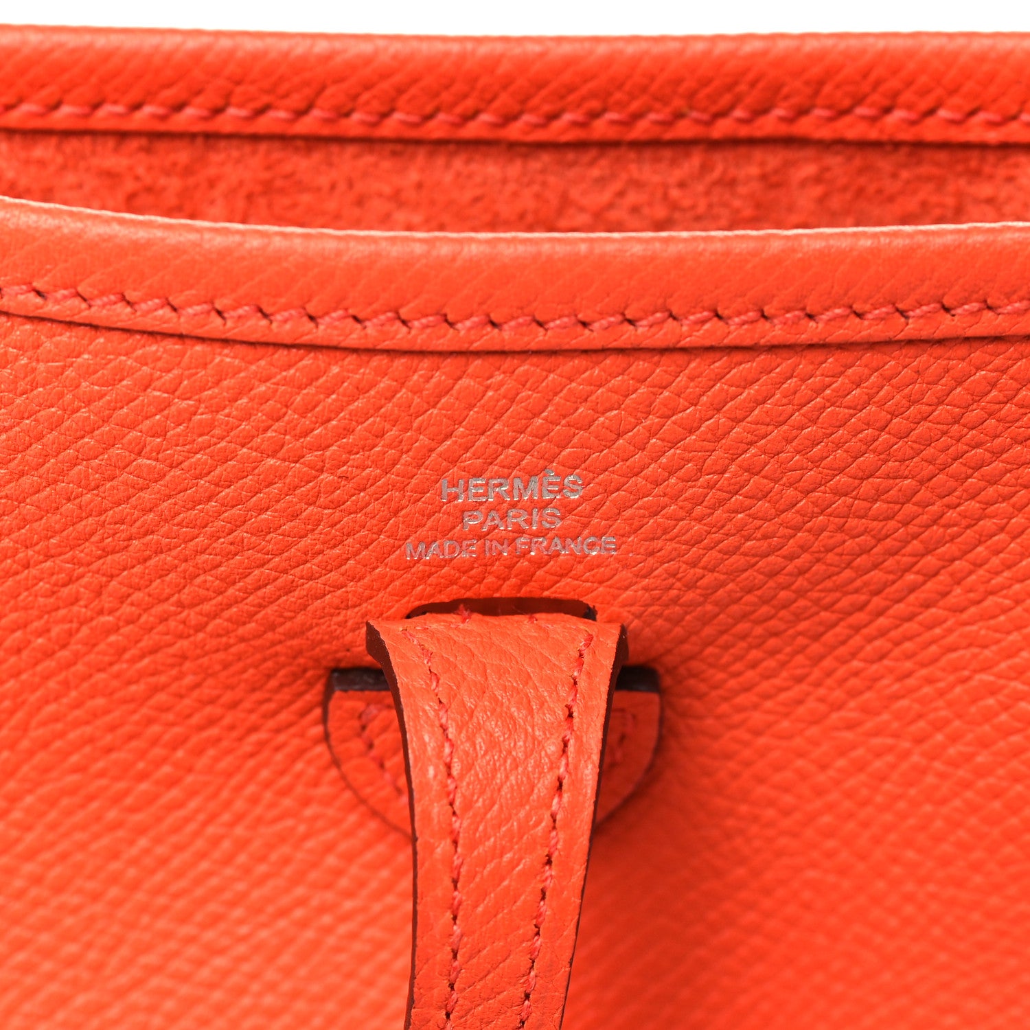 Hermes Epsom Amazone Evelyne TPM Orange Poppy Bleu Zanzibar 6 of 11